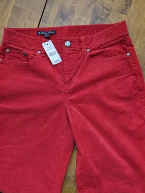 NWT Brooks Brothers Red Straight Leg Corduroy 5 Pocket Pants/Size 4